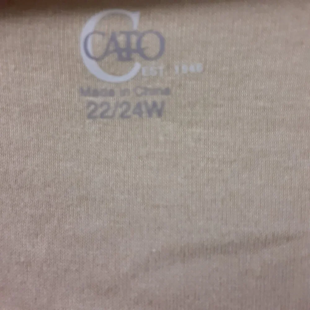 Cato Woman's Top Size 22/24W, His Grace is Sufficient, Sleeveless, Lace Neckline - Picture 2 of 5